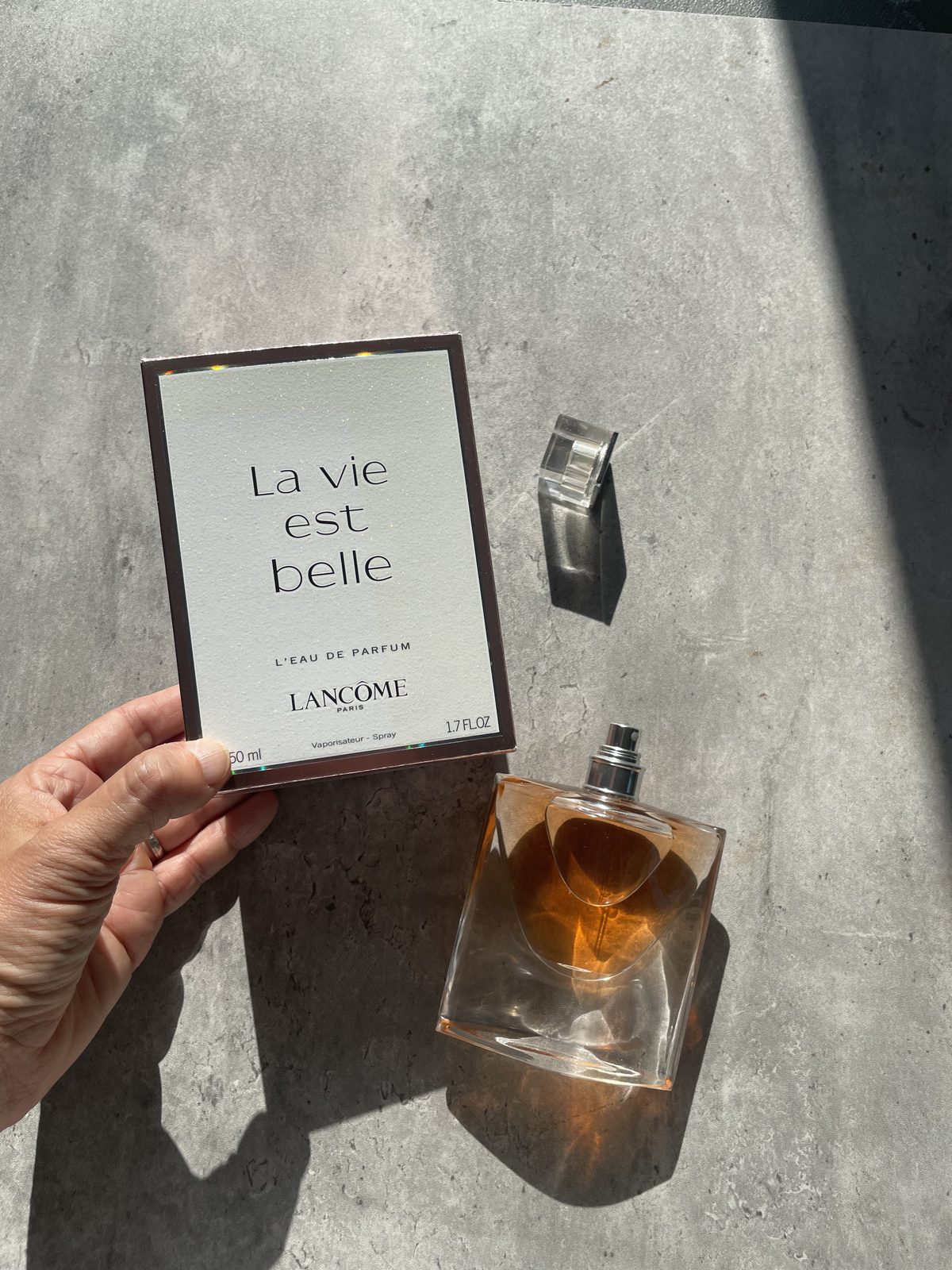 Lancome La Vie Est Belle: Honest Review Holding the Lancome La Vie Est Belle L Eau de Parfum box, 50ml / 1.7 fl oz