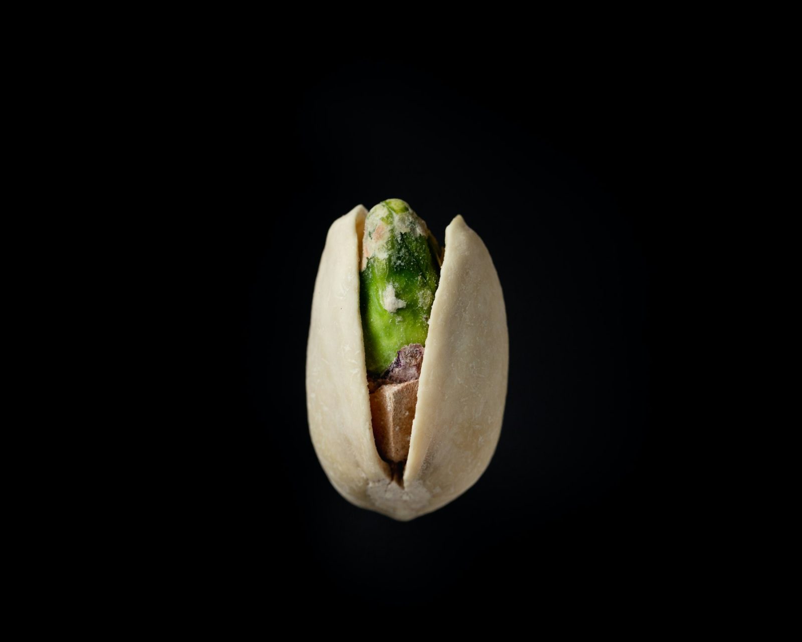 What Does Pistachio Smell Like? A single pistachio against a dark ground