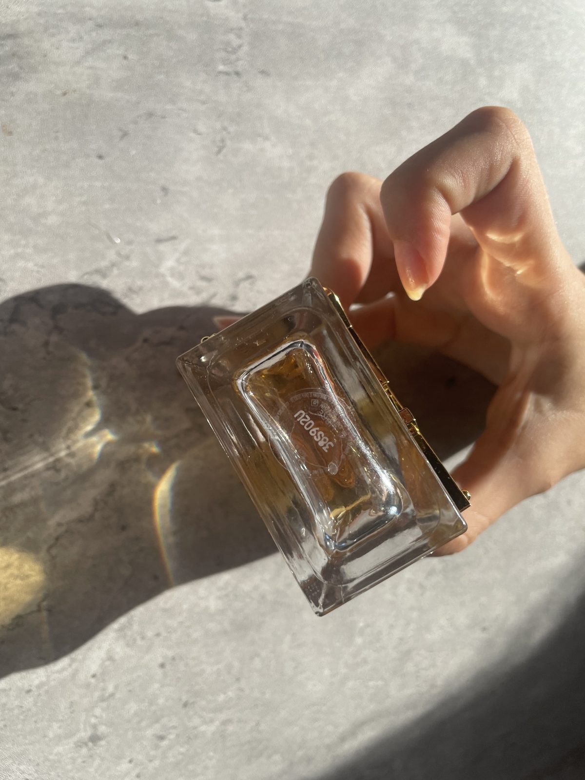 Bring On The Florals of Spring: YSL Libre Perfume Reviewed Base of the YSL Libre Eau de Parfum bottle showing batch code 38S902U